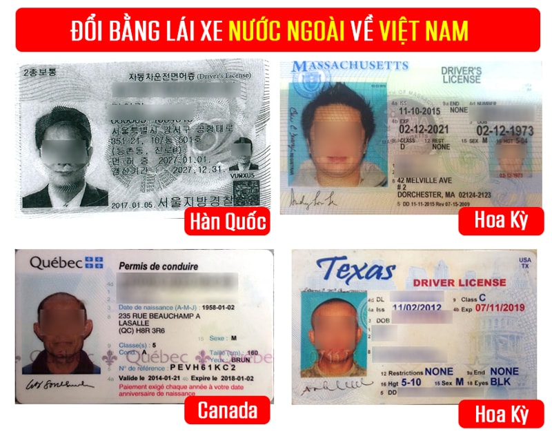 Đổi giấy phép lái xe nước ngoài sang Việt Nam